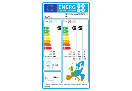 Hisense Energy Pro X 3,5 kW split klíma (fehér)